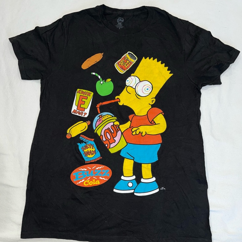 Men’s Bart Simpson Black Graphic T-Shirt